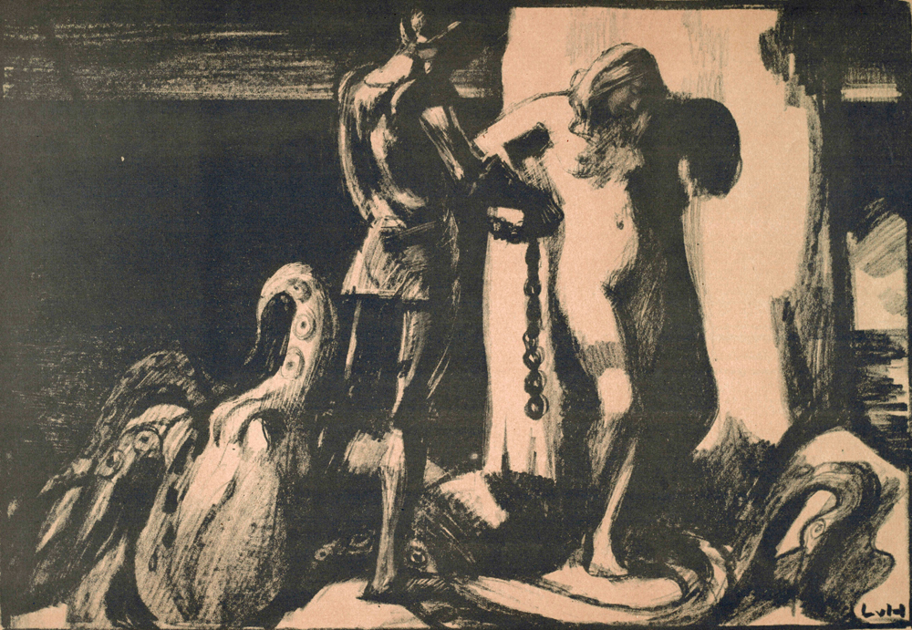 Perseus befreit Andromeda a Ludwig von Hofmann