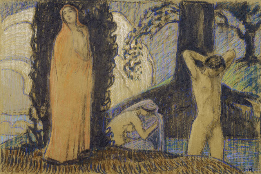 Zwei Frauen und ein Jüngling im Bade a Ludwig von Hofmann
