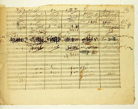 Wellington''s Victory, Op. 91'', page 36, composed Ludwig van Beethoven (1770-1827) a Ludwig van Beethoven