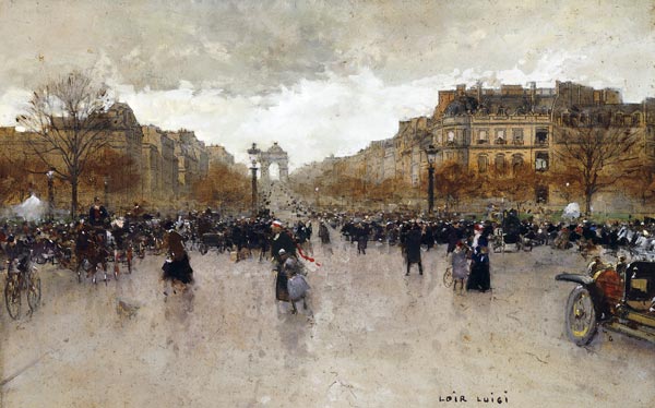Auf den Champs Elysées, Paris. a Luigi Loir