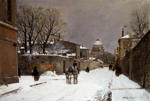 Winter Scene near Les Invalides, Paris a Luigi Loir
