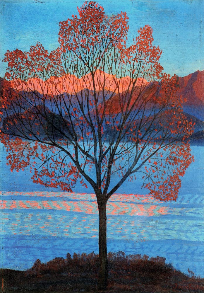 Landschaft bei den ersten Sonnenstrahlen a Luigi Russolo