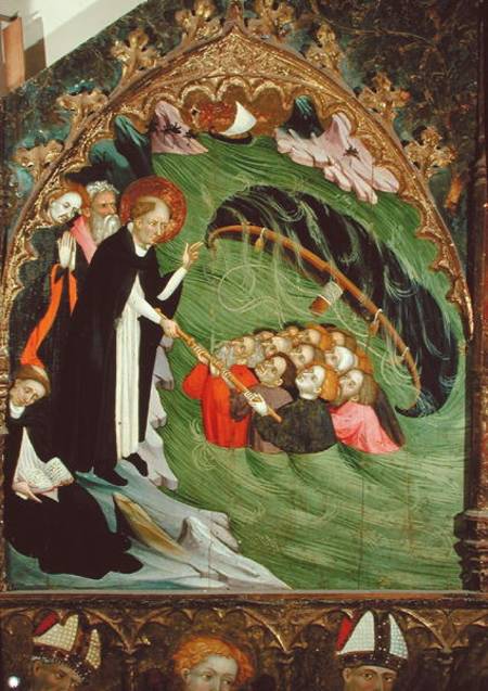 St. Dominic Rescuing Shipwrecked Fishermen from Drowning, detail from the Altarpiece of St. Dominic a Luis Borrassá