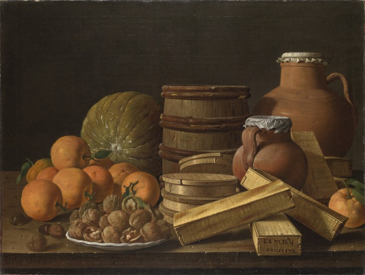Still Life with Oranges and Walnuts a Luis Melendez