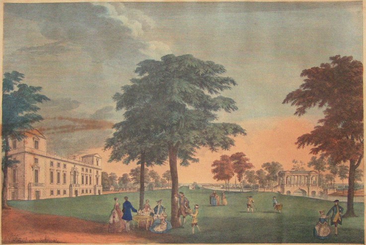 View of the Wilton House, the country seat of the Earls of Pembroke near Salisbury in Wiltshire a Luke Sullivan