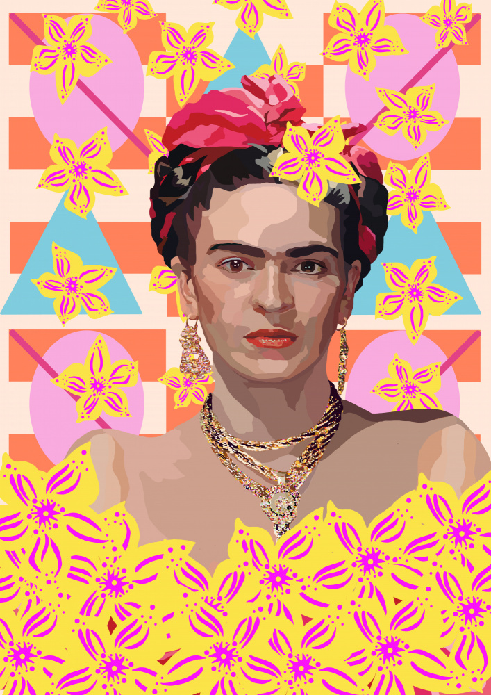 Frida with flowers a Lynnda Rakos