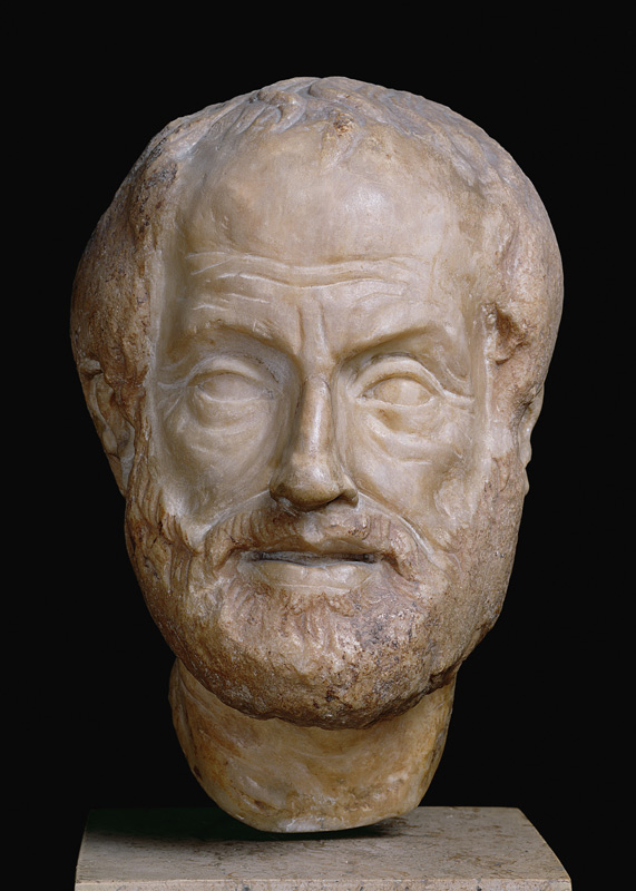 Aristotle (384-322 BC) Roman copy of a Greek original a Lysippos