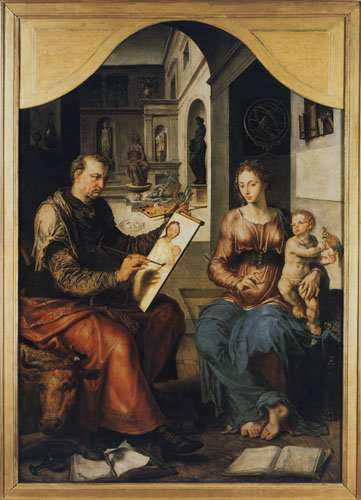 Lukas paints the Madonna a Maerten van Heemskerck