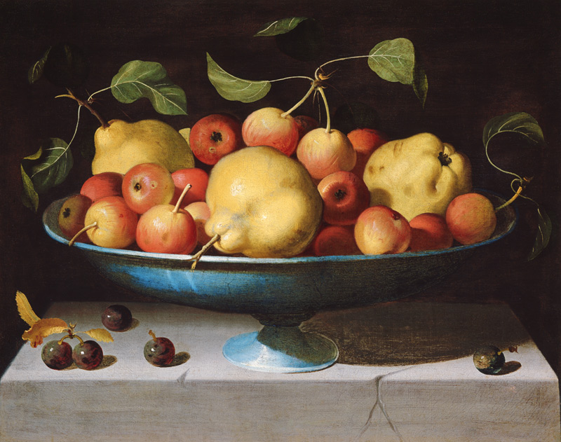 Fruit bowl with apples and pears a Maestro della Fruttiera