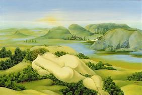 The Legend of Balaton, 2003 (oil on canvas) 