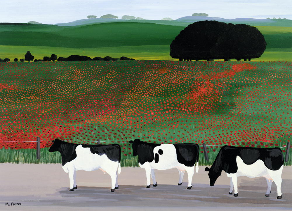 Cows and Poppies  a  Maggie  Rowe