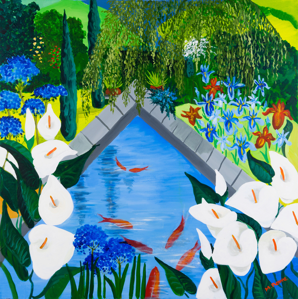 Arums by the Pond a  Maggie  Rowe