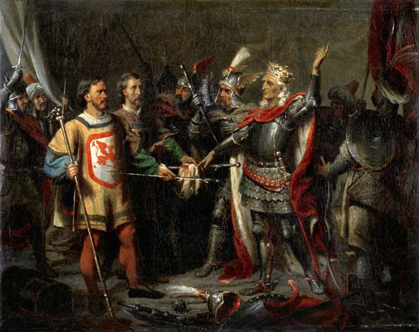 Wladyslaw II Jagiello (c.1351-1434) Before the Battle of Tannenberg, 15th July 1410 a Maksymiljan Antoni Piotrowski