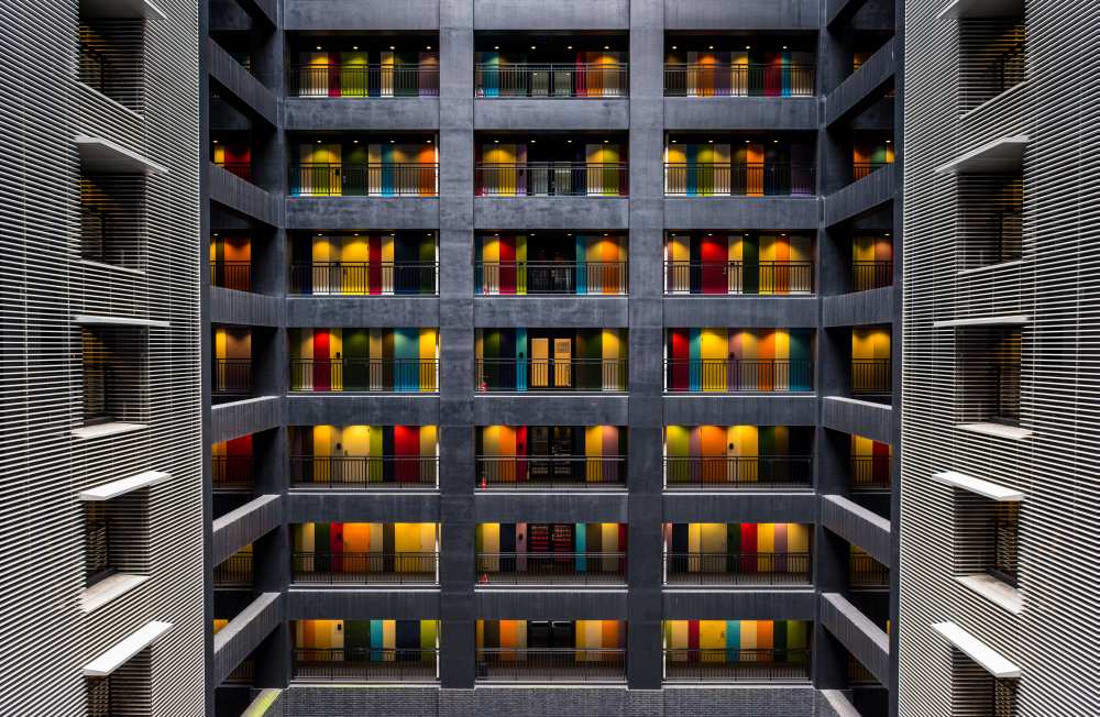 The colored doors a Marc Pelissier