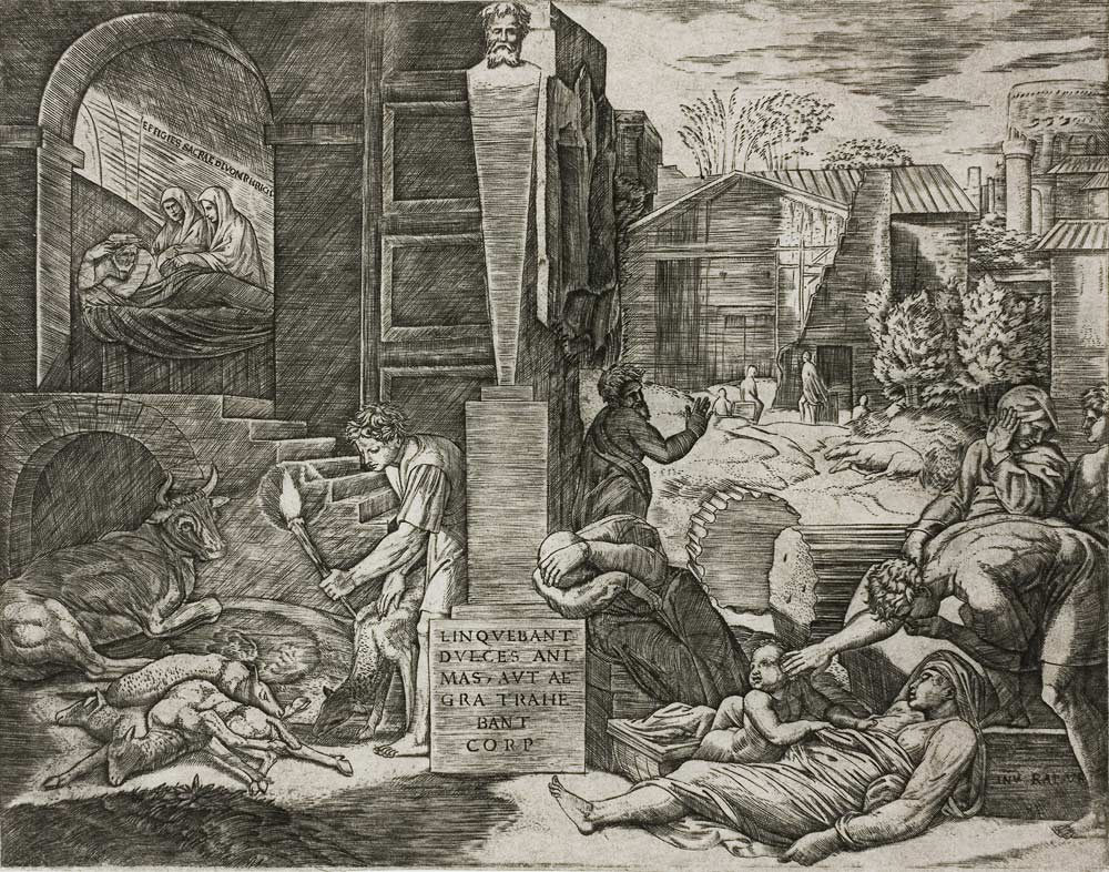 The Morbetto, or The Plague of Phrygia a Marcantonio Raimondi