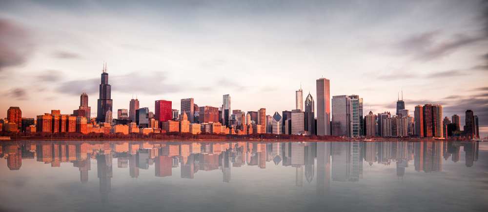 Sunrise at Chicago a Marcin Kopczynski