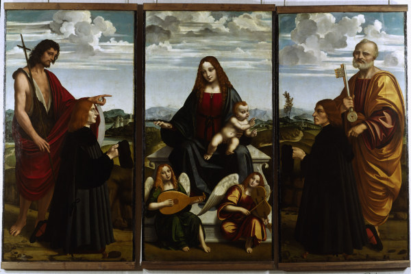 Marco d Oggiono, Crespi-Triptychon     . a Marco D'Oggiono
