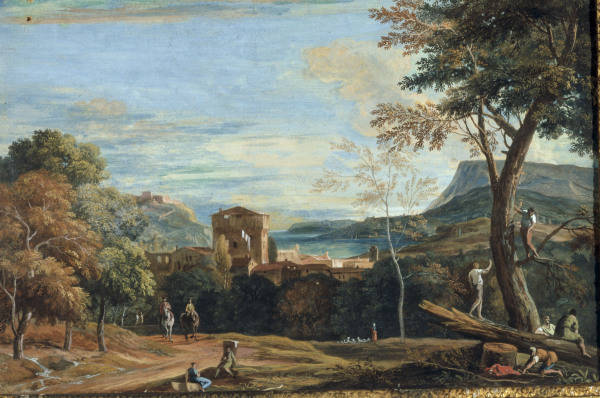 M.Ricci /Landscape w.Woodcutters/ c.1720 a Marco Ricci