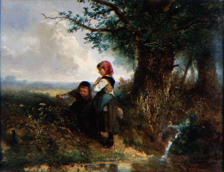 The Pheasant: Landscape with Figures (panel) a Mari Johann M.Henri Ten Kate