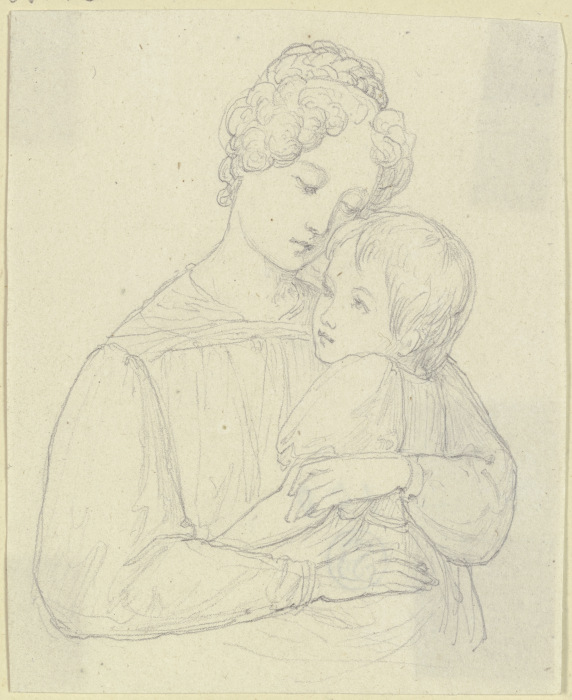 Eine Mutter, ihr Kind umarmend a Marie Ellenrieder