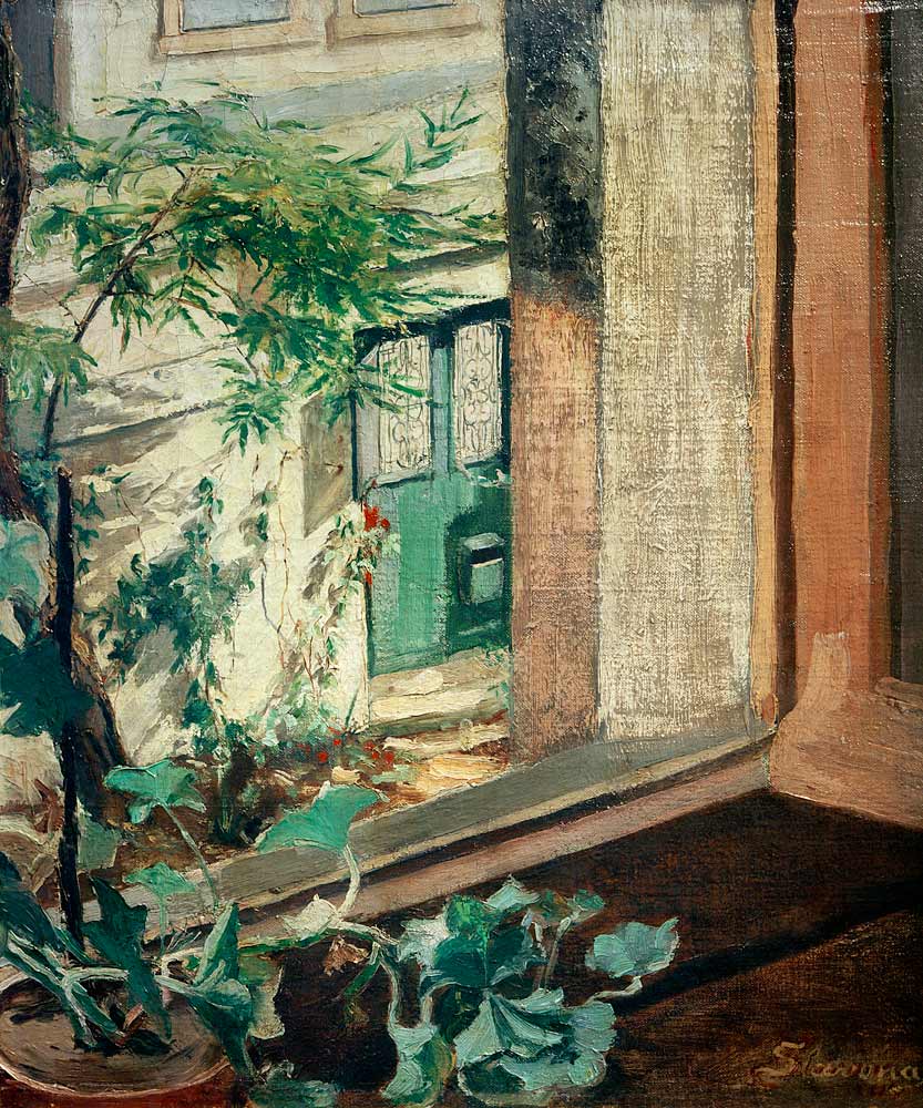 Blick aus dem Atelierfenster a Maria Slavona