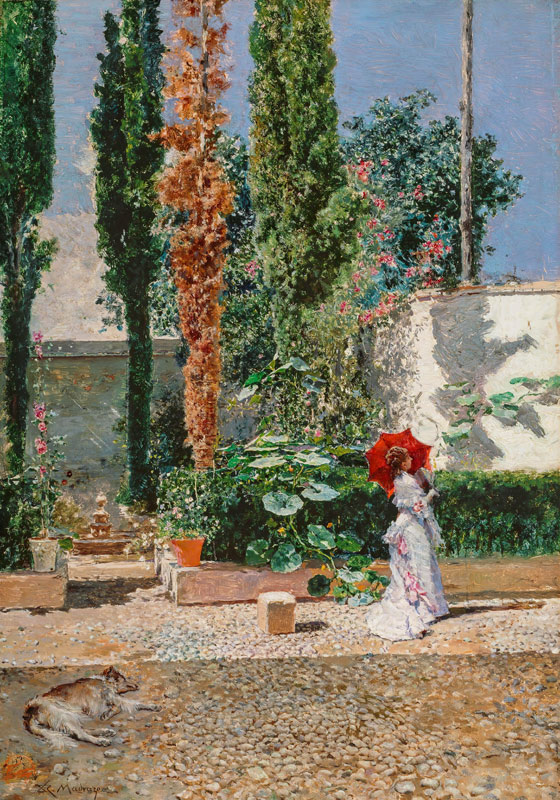 The garden of Fortuny residence a Mariano Fortuny 
