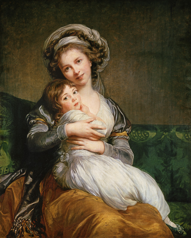 Portrait of the artist with her daughter a Marie Elisabeth-Louise Vigée-Lebrun