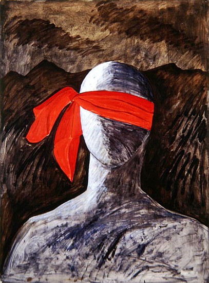 Les Gastons I, 1990 (oil on paper)  a Marie  Hugo