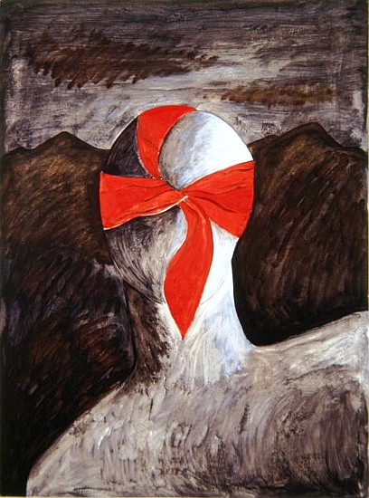 Les Gastons II, 1990 (oil on paper)  a Marie  Hugo