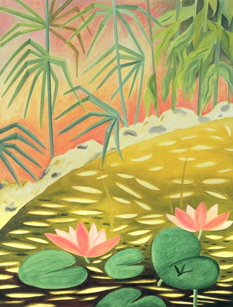 Water Lily Pond I, 1994 (oil on canvas)  a Marie  Hugo