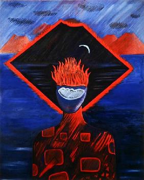 Vulcain en Feu, 1990 (oil on canvas) 