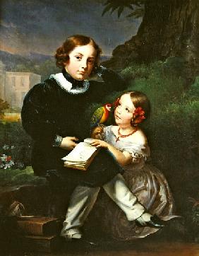 Portrait of the children of Pierre-Jean David d''Angers