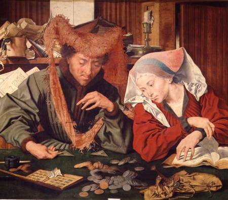 The Money Changer and his Wife a Marinus van Roejmerswaelen