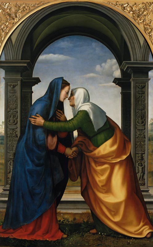 The Visitation of St. Elizabeth to the Virgin Mary a Mariotto di Bigio Albertinelli