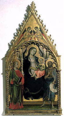 Madonna and Child with St. Philip and St. John the Baptist (tempera on panel) a Mariotto  di Nardo