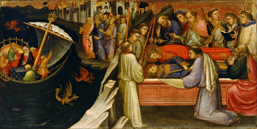 Predella Panel Representing Scenes from the Legend of Saint Stephen a Mariotto di Nardo