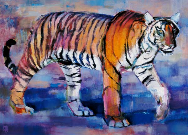 Tigress, Khana, India, 1999 (oil on canvas)  a Mark  Adlington