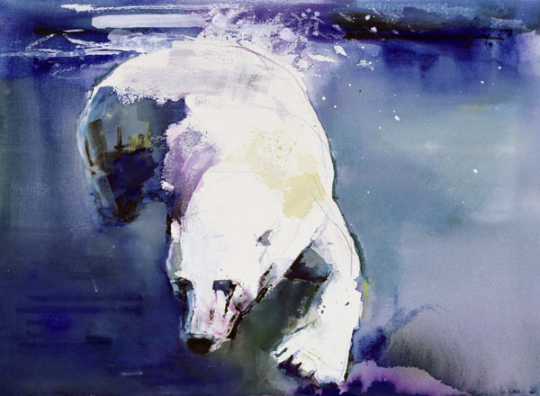 Underwater Bear, 1999 (mixed media on paper)  a Mark  Adlington