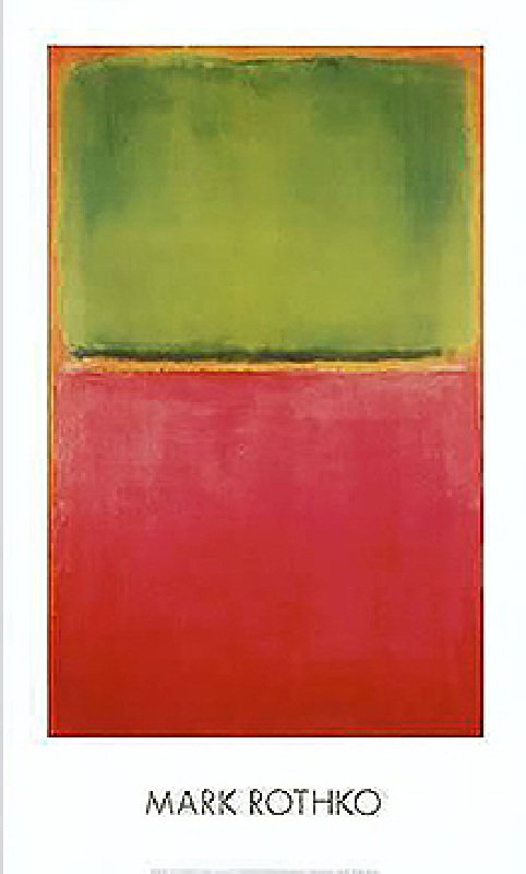 Untitled (Green, Red on Orange) a Mark Rothko