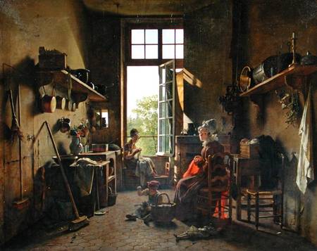 Interior of a Kitchen a Martin Drolling