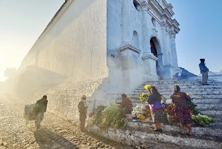 Morning in city Chichicastenango, Guatemala