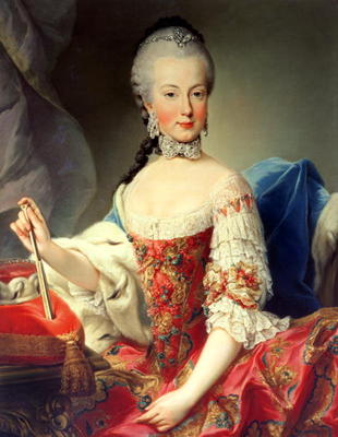 Archduchess Maria Amalia Habsburg-Lothringen, (1746-1804), eighth child of Empress Maria Theresa of a Martin II Mytens or Meytens