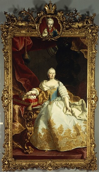 Portrait of Empress Maria Theresa with Joseph II as a child a Martin Meytens the Younger