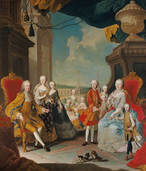 Maria Theresia in the circle of her family a Martin Mytens
