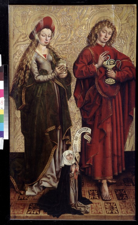 John the Apostle, Mary Magdalen and Donor a Martin Schongauer