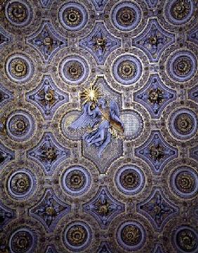 View of coffered barrel vault