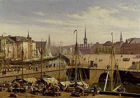 Look from the junk beach to the stock exchange of Copenhagen a Martinus Roerbye