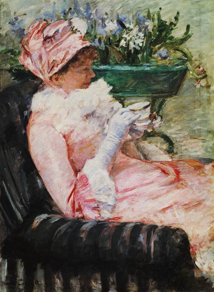 Lady at the tea a Mary Cassatt