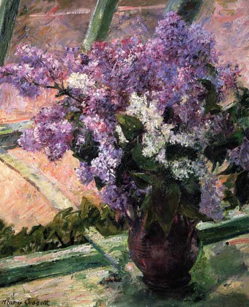 Lilacs in a Window a Mary Cassatt