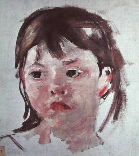 Head of a Young Girl a Mary Cassatt